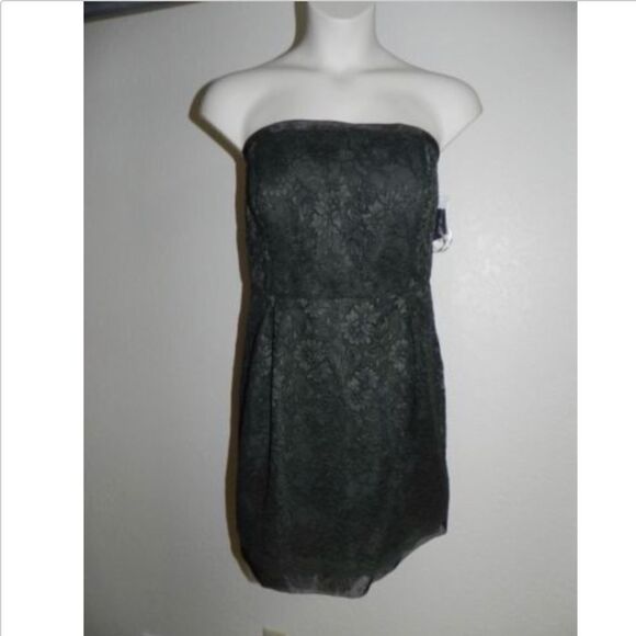 Davids Bridal Dress Size 14 Strapless Tarragon NWT - Picture 1 of 5